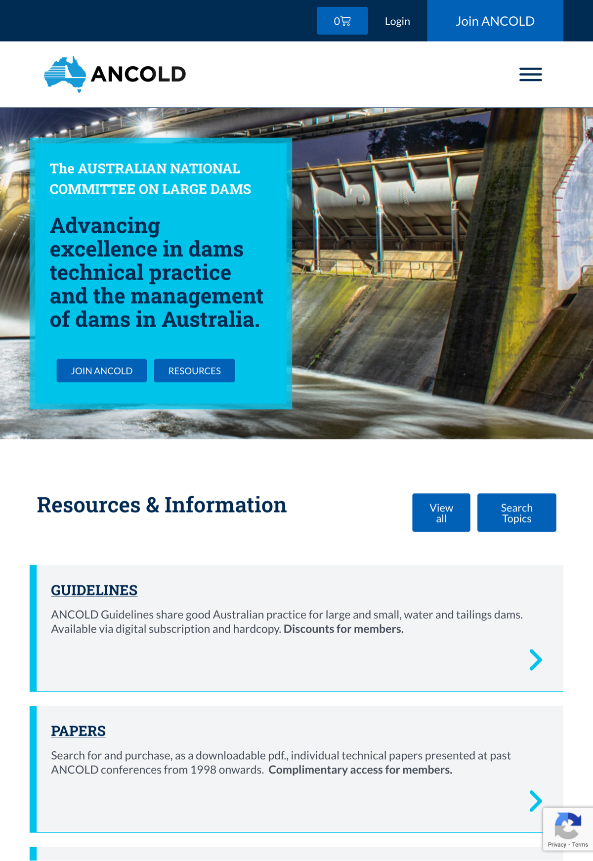 ANCOLD Resources and Information