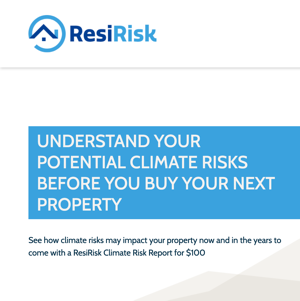 ResiRisk climate risk report web application.