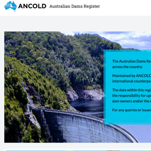 Dam Register Web Application.